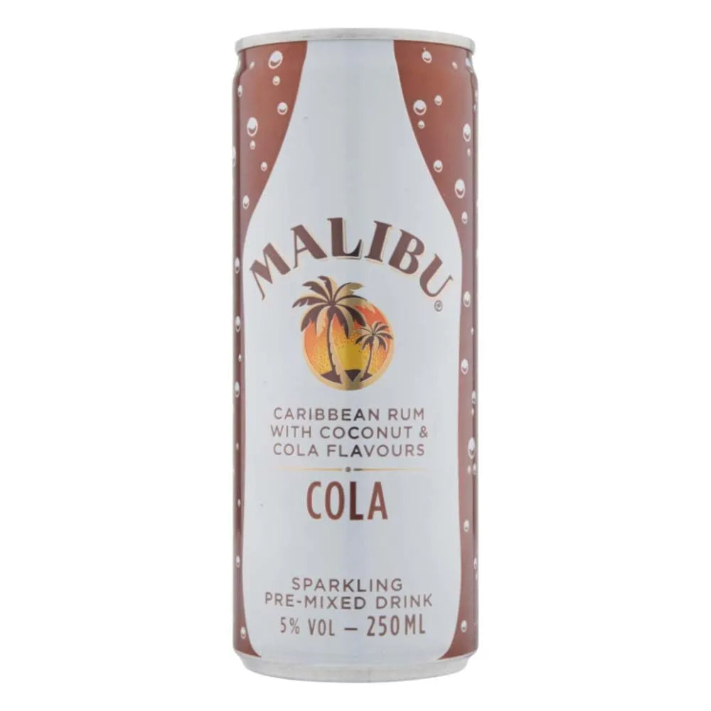 WSO -  Malibu Rum and Cola 250ml Can 1x12