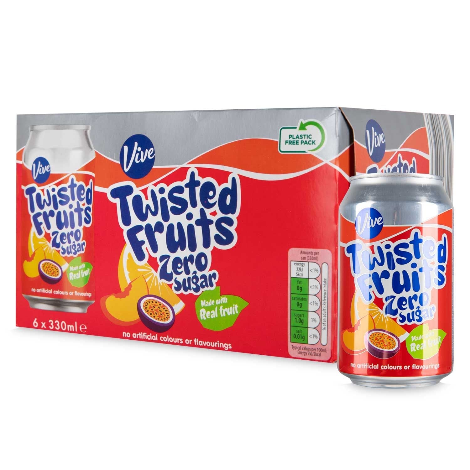 Vive Multipack Twisted Fruits Cans 330ml