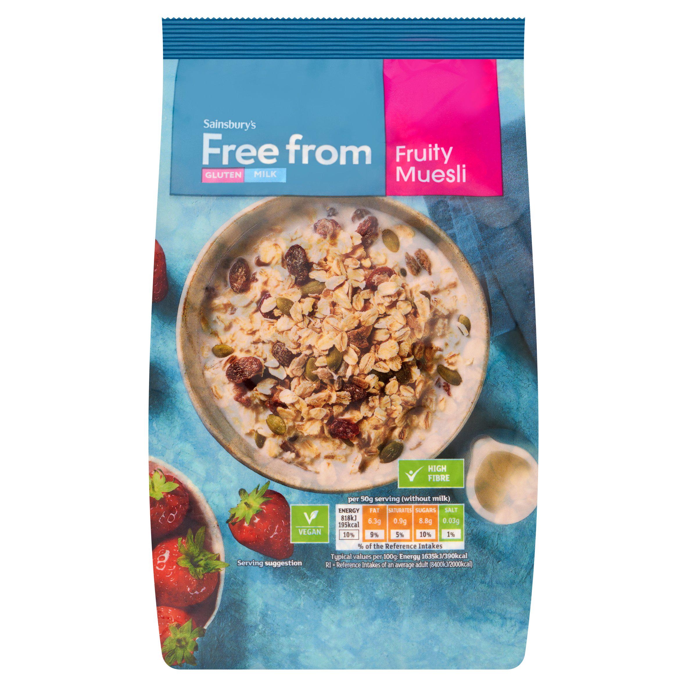 Sainsbury's Deliciously Free From Fruity Muesli 450g