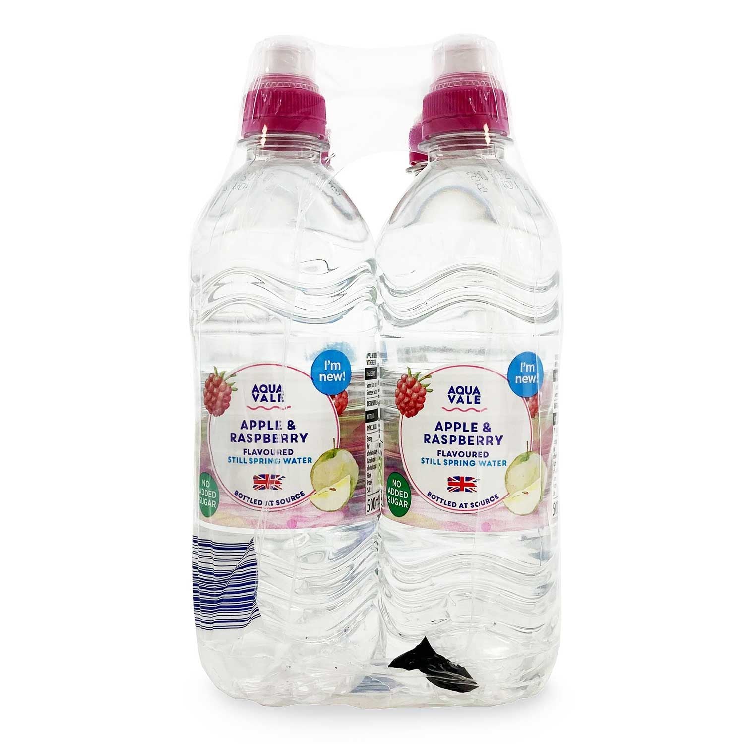 WSO -  Aqua Vale Still Raspberry & Apple Flavoured Spring Water 500ml 1x24