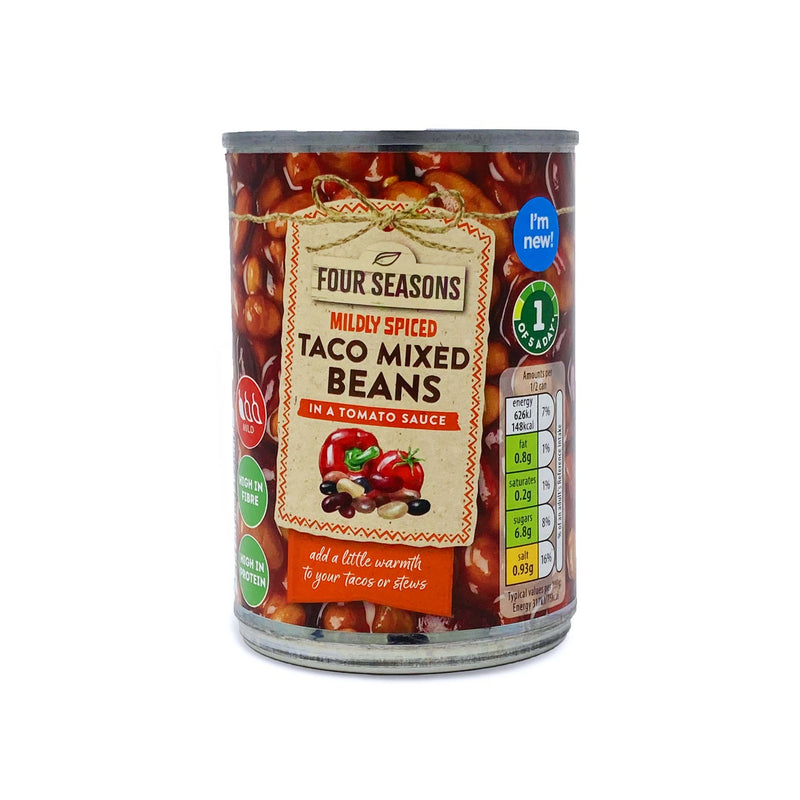 Four Seasons Mildly Spiced Taco Mixed Beans 395g