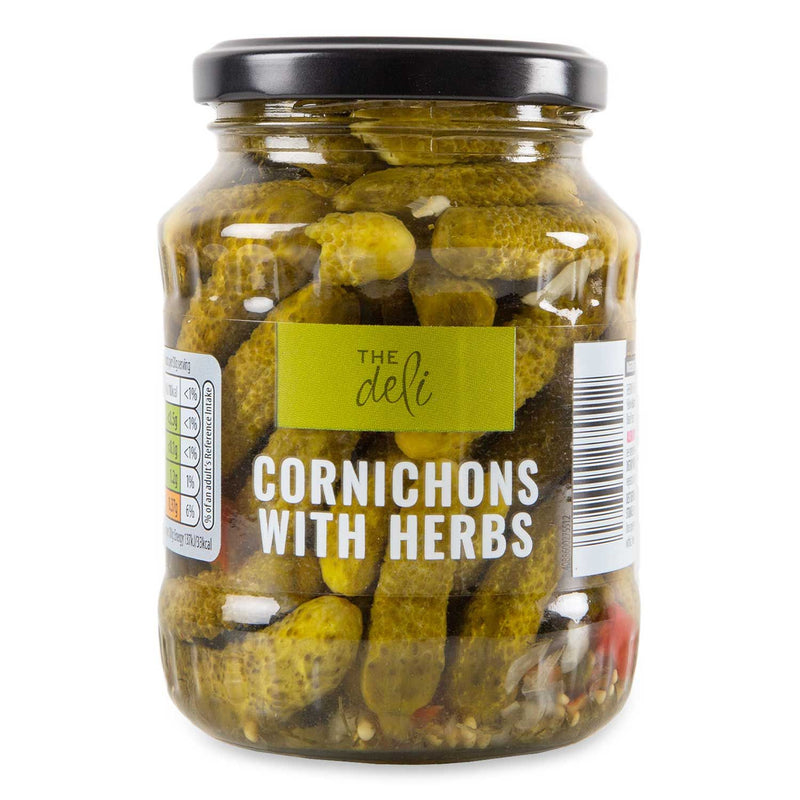 The Deli Cornichons With Herbs 350g