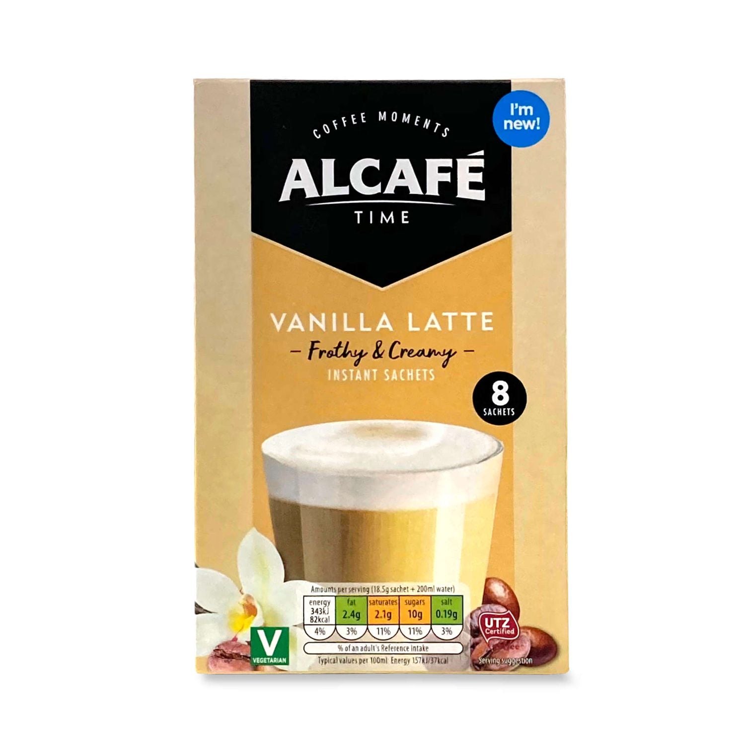 Alcafé Vanilla Latte Instant Sachets 148g