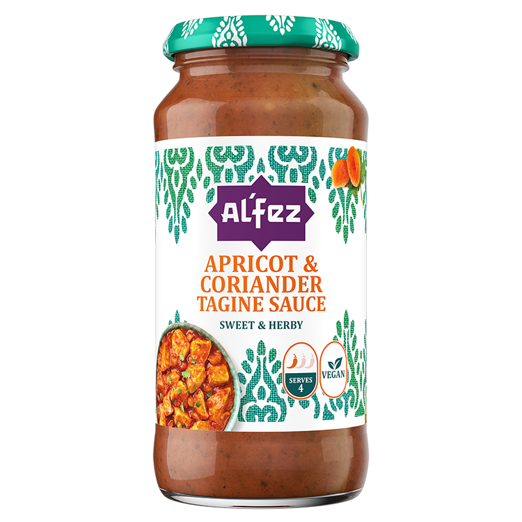 Alfez Apricot & Corriander Tagine Sauce Jar 450g (2 pack)