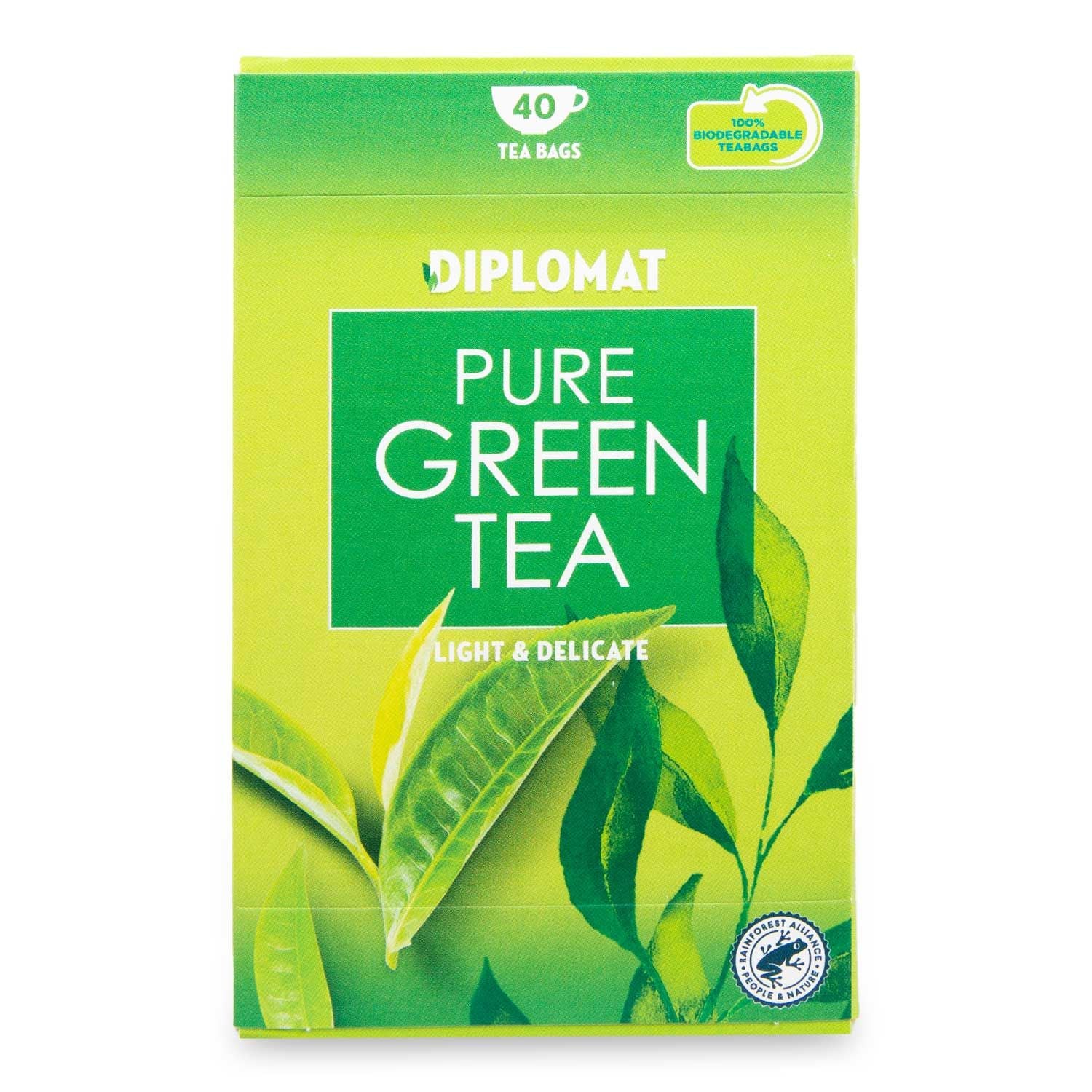 Diplomat Pure Green Tea Bags 40 Pack