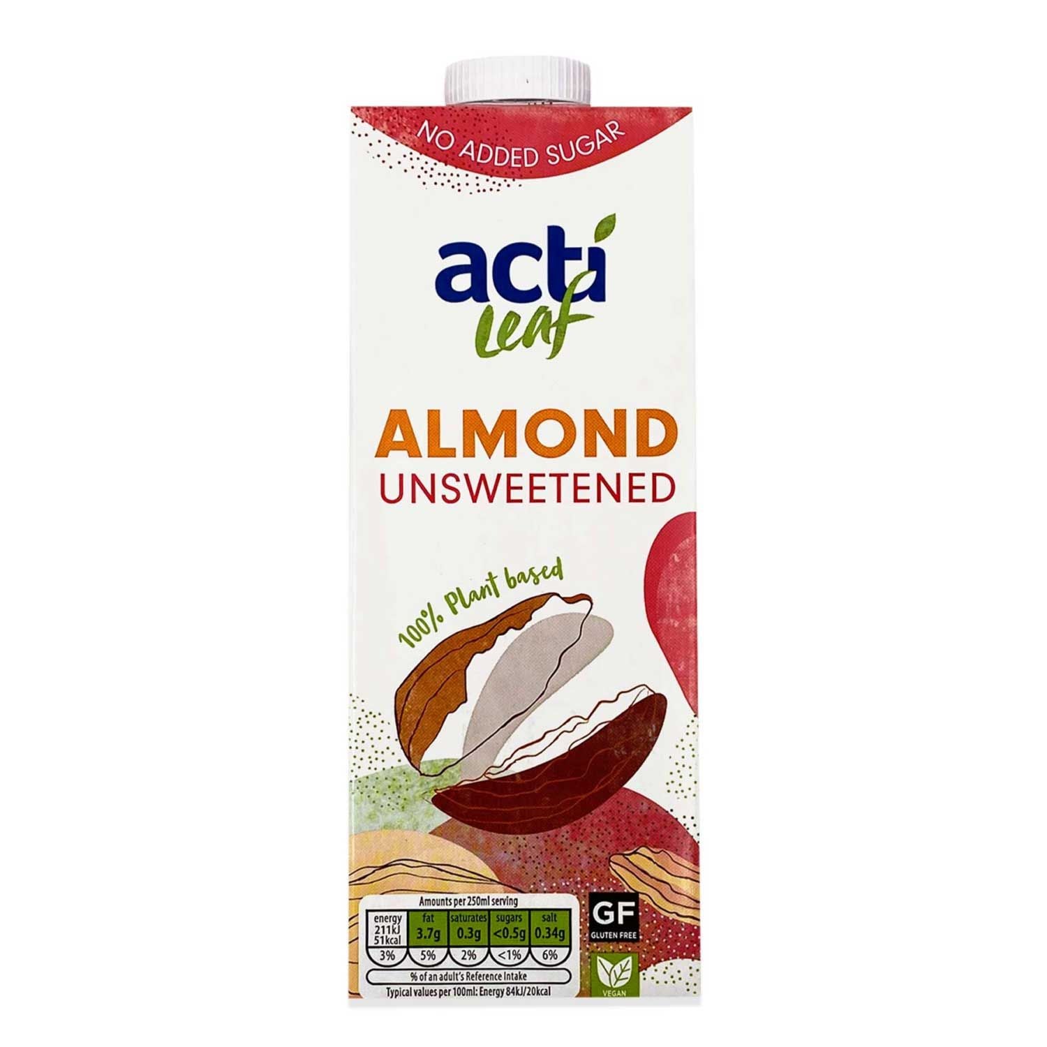 Actileaf Unsweetened Almond Drink 1 Litre