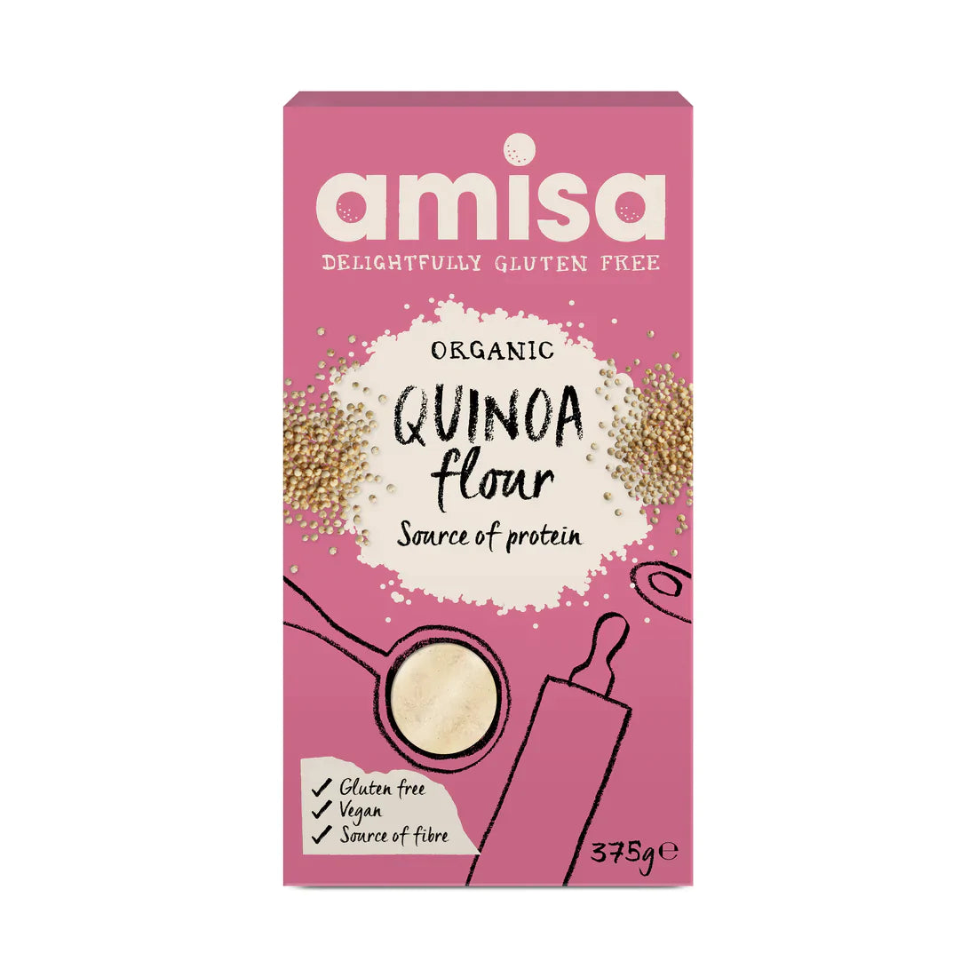 WSO - Amisa GLUTEN FREE QUINOA FLOUR 6x375g