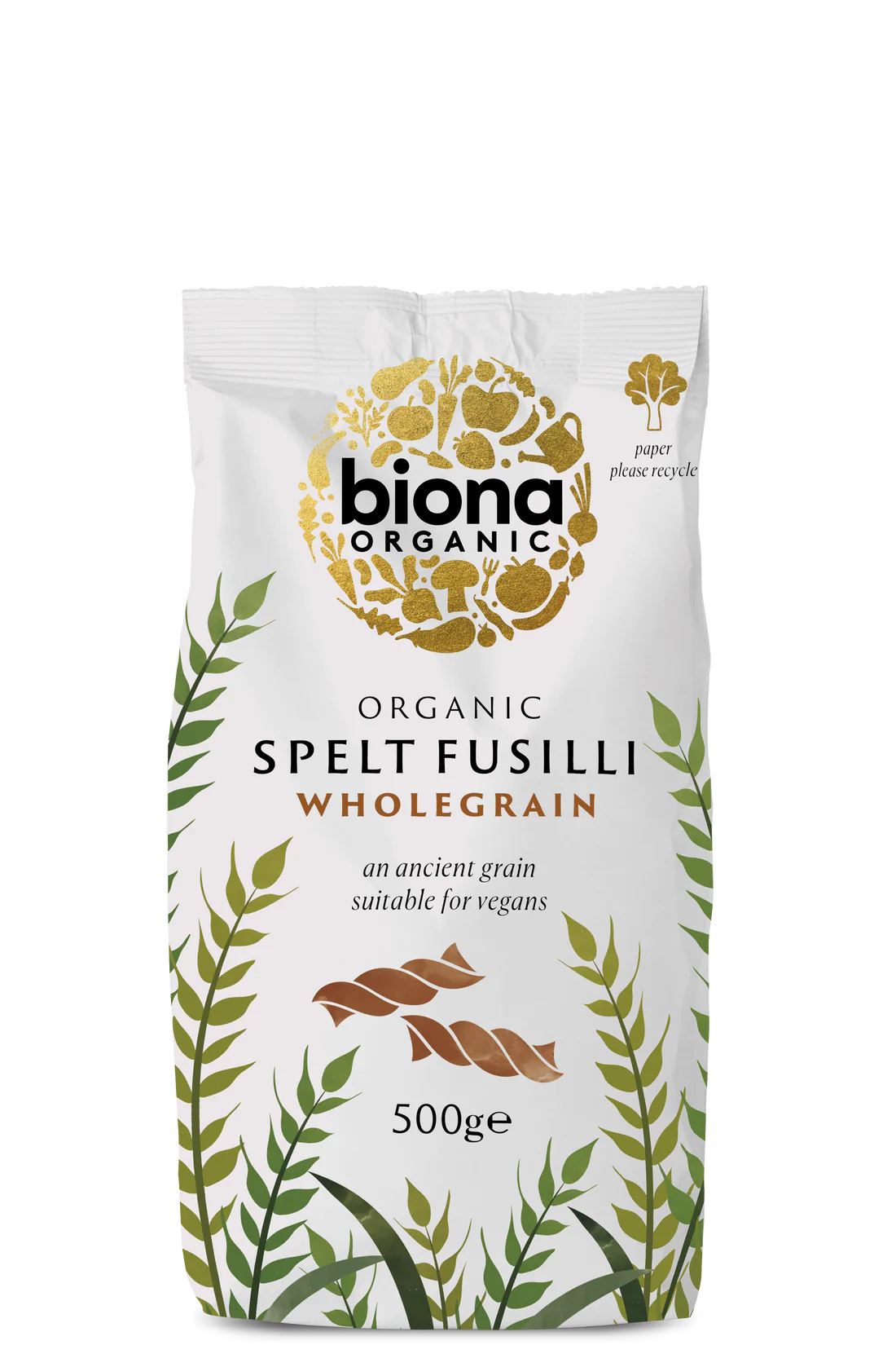 Biona Organic SPELT WHOLEGRAIN FUSILLI 500g