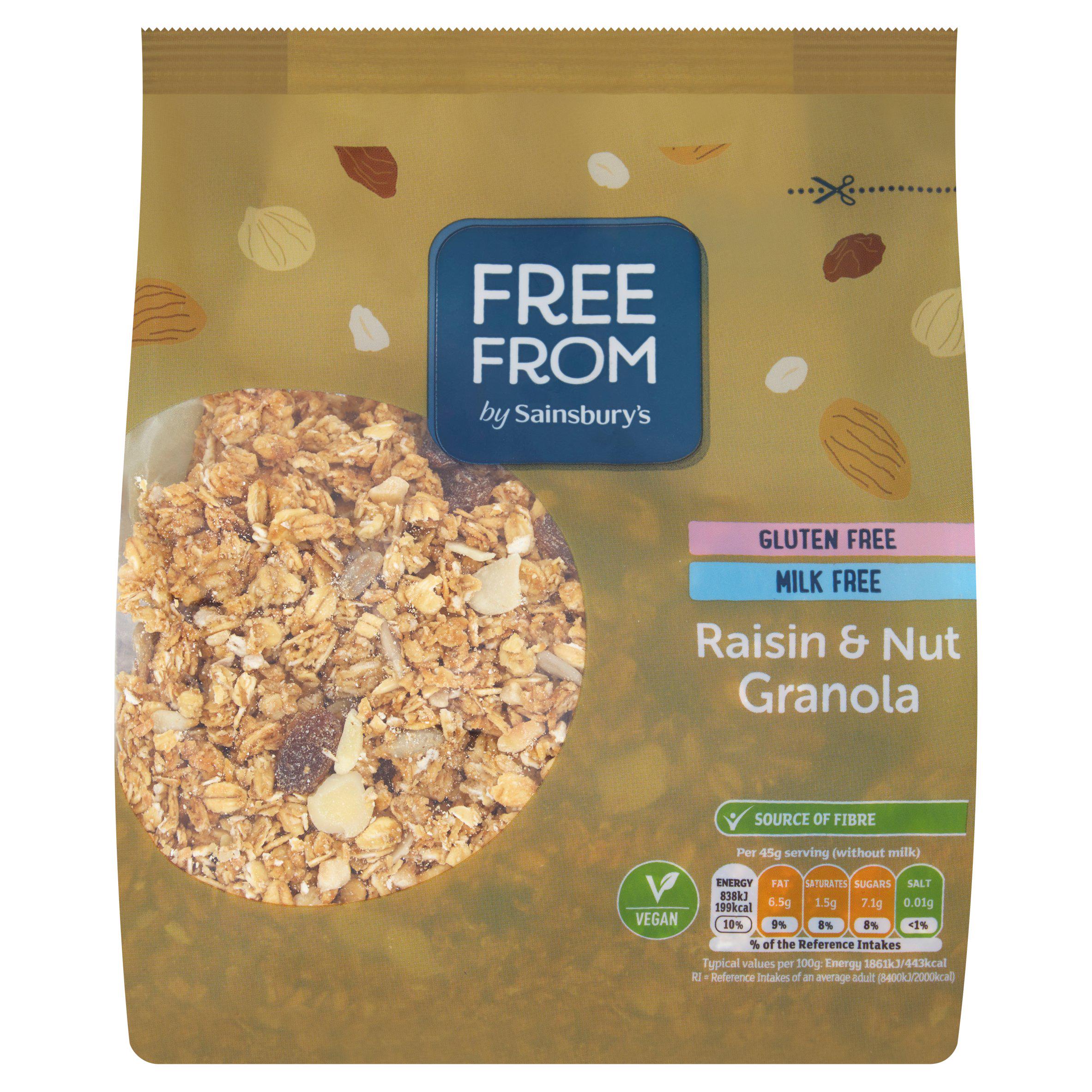 Sainsbury's Free From Raisin & Nut Granola 500g