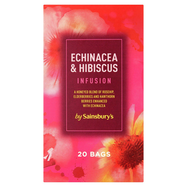 Sainsbury's Echinacea & Hibiscus Infusion Tea Bags x20 40g