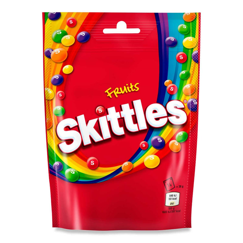 Skittles Vegan Chewy Sweets Fruit Flavoured Pouch Bag 152g