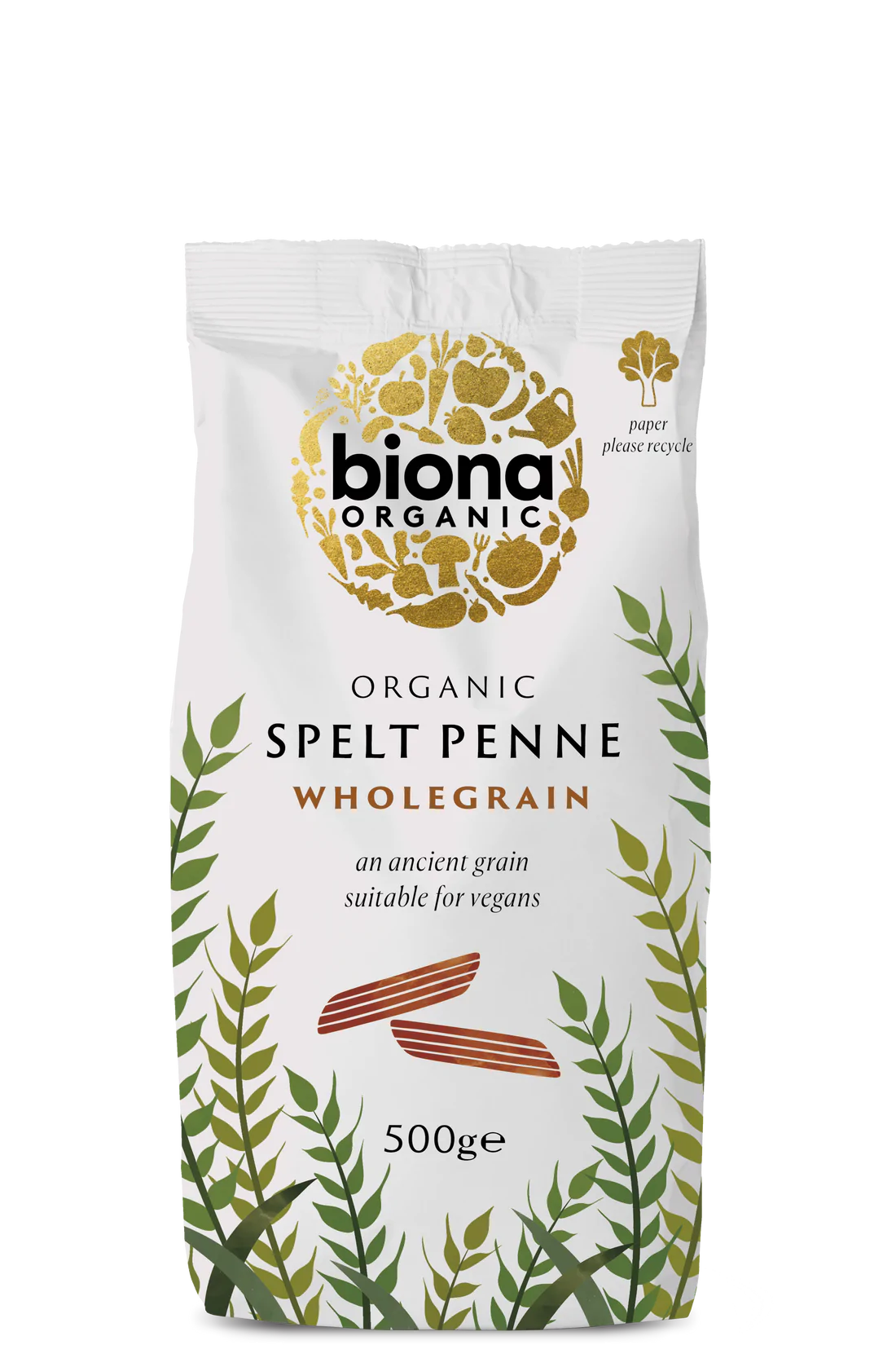 Biona Organic SPELT WHOLEGRAIN PENNE 500g