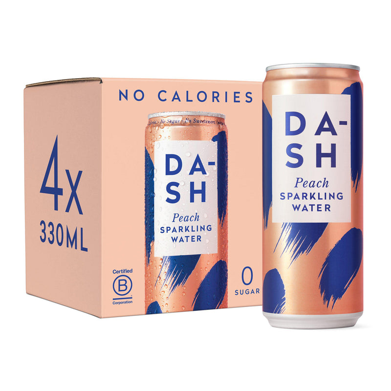 Dash Water Peach Infused Sparkling Water 330ml