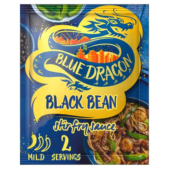 WSO -  Blue Dragon Black Bean Sachets 12x120g