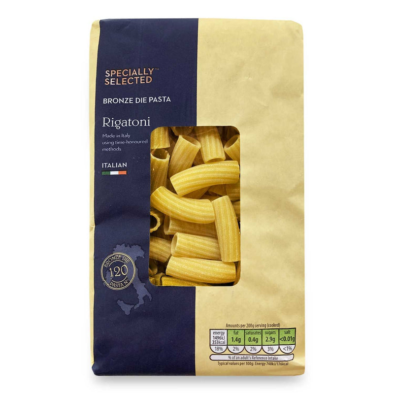 Specially Selected Bronze Die Pasta Rigatoni 500g