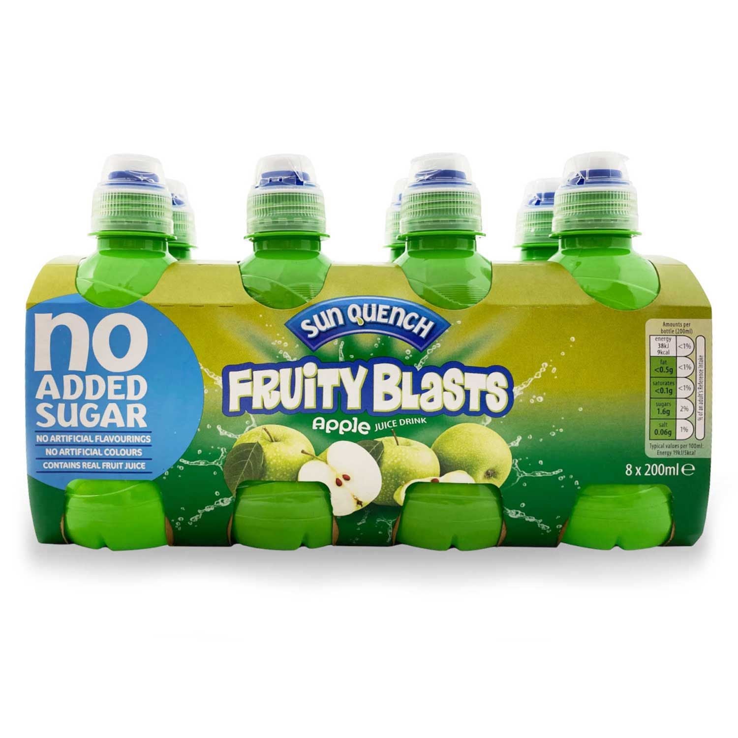 Sun Quench No Added Sugar Fruity Blasts 8x200ml